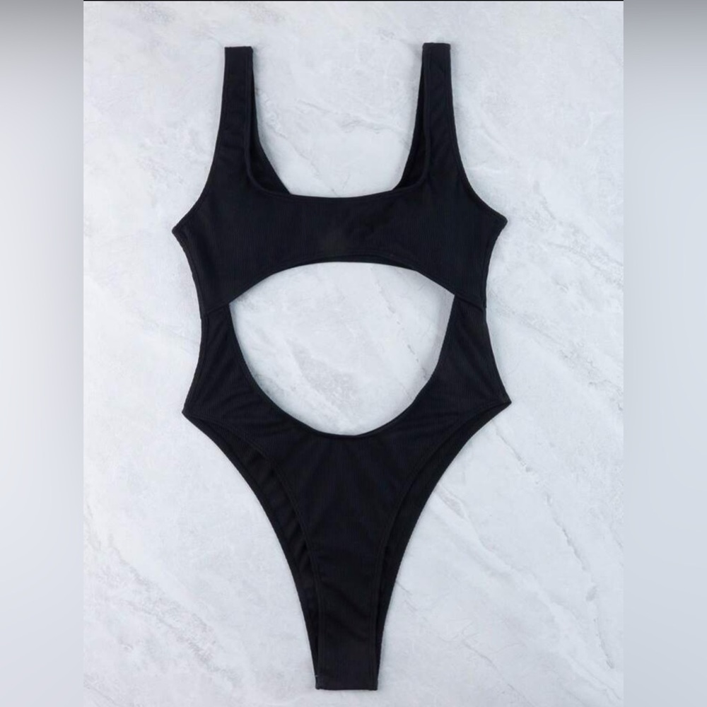 Black Cutout One-Piece Swimsuit